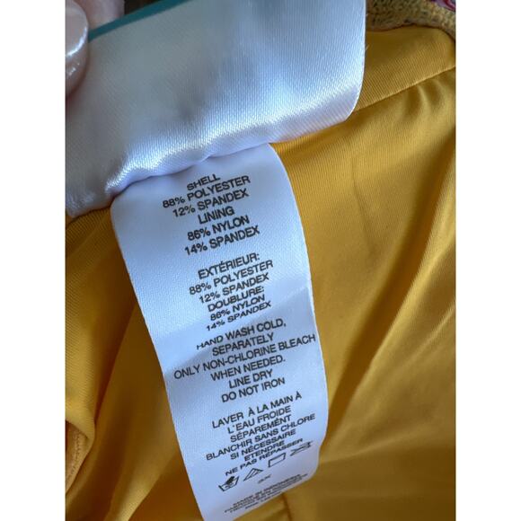 Modcloth Santa Barbara Saturday Floral Bikini Swim Top Yellow Retro Pinup 2X NWT - Picture 7 of 7